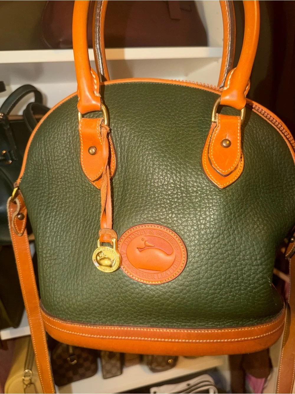 Vintage Dooney & Bourke All-Weather Leather (AWL) Norfolk Satchel